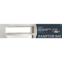 Woodbury 24.6 in. 1-Light Brushed Nickel Integrated LED Bathroom Vanity Light Bar with Frosted Acrylic Shade by Hampton Bay 23 Woodbury 24.6 in. 1-Light Brushed Nickel Integrated LED Bathroom Vanity Light Bar with Frosted Acrylic Shade by Hampton Bay -Hampton Bay Sales brushed nickel hampton bay vanity lighting iqp1301lx 07 bn fa 1000