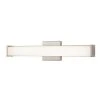 Astrid 24 in. Brushed Nickel 5-CCT LED Bathroom Vanity Light Bar with Frosted Glass by Hampton Bay