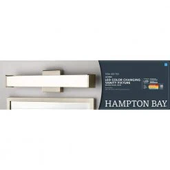 Astrid 24 in. Brushed Nickel 5-CCT LED Bathroom Vanity Light Bar with Frosted Glass by Hampton Bay -Hampton Bay Sales brushed nickel hampton bay vanity lighting kpu1301lx 04 bn 76 1000