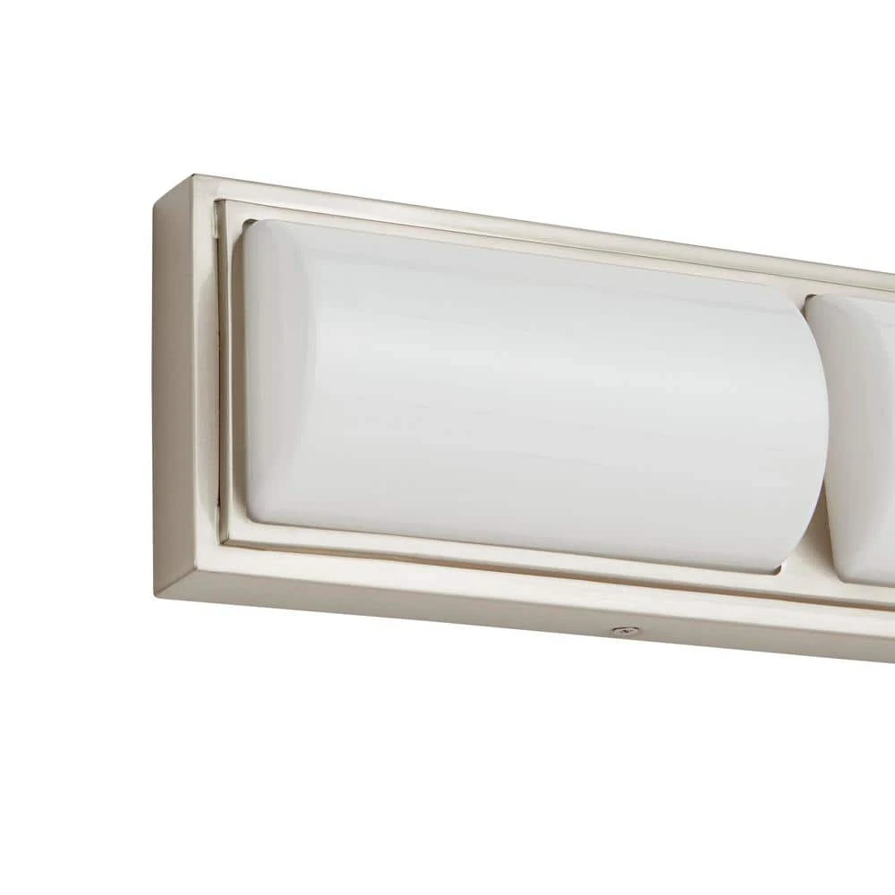 Bingham 24.02 in. 1-Light Brushed Nickel Integrated LED Bathroom Vanity Light Bar with Frosted Acrylic Shade by Hampton Bay 3 Bingham 24.02 in. 1-Light Brushed Nickel Integrated LED Bathroom Vanity Light Bar with Frosted Acrylic Shade by Hampton Bay - Image 3