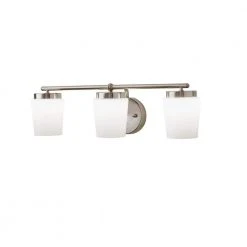 Jackson Park 22 in. 3-Light Brushed Nickel Integrated LED Bathroom Vanity Light Bar with Frosted Glass by Hampton Bay -Hampton Bay Sales brushed nickel hampton bay vanity lighting sma030ektdg18d 77 1000
