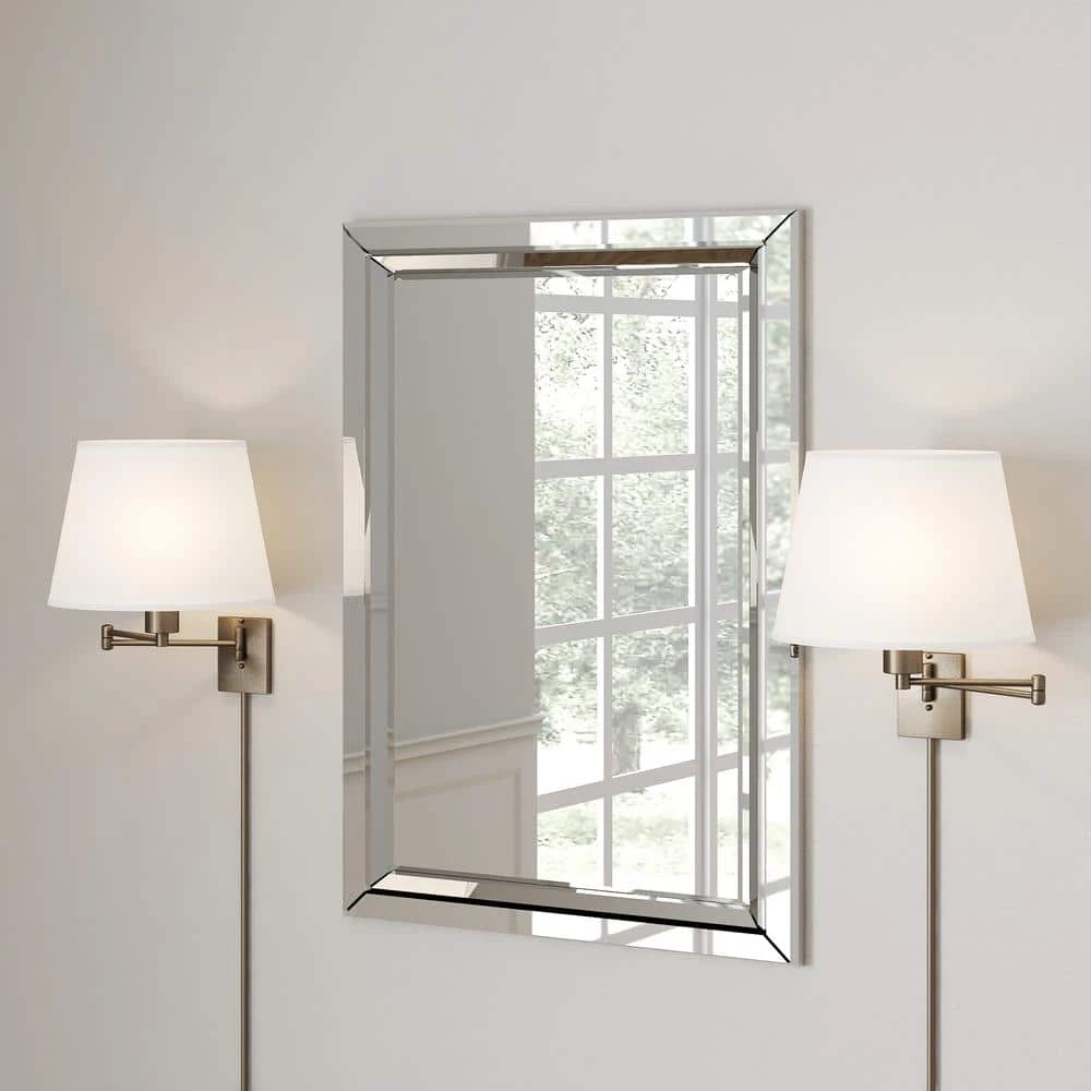 5.9 in. Hutchinson 1-Light Brushed Nickel Modern Wall Mount Swing Arm Sconce Light with White Fabric Shade by Hampton Bay 9 5.9 in. Hutchinson 1-Light Brushed Nickel Modern Wall Mount Swing Arm Sconce Light with White Fabric Shade by Hampton Bay - Image 9