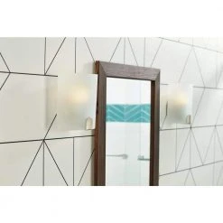 Obsidian 1-Light Brushed Nickel Sconce with Frosted Glass Shade by Hampton Bay -Hampton Bay Sales brushed nickel hampton bay wall sconces emc8451a 5 4f 1000