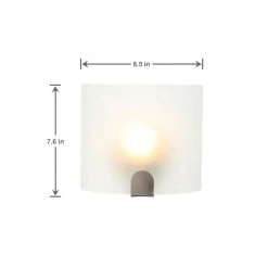 Obsidian 1-Light Brushed Nickel Sconce with Frosted Glass Shade by Hampton Bay -Hampton Bay Sales brushed nickel hampton bay wall sconces emc8451a 5 fa 1000