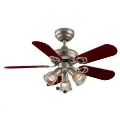 San Marino 36 in. LED Indoor Brushed Steel Ceiling Fan with Light Kit by Hampton Bay -Hampton Bay Sales brushed steel hampton bay ceiling fans with lights 87653 1d 1000