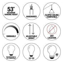 Oron 3-Light Brushed Steel Island Light with White Glass Shades by Hampton Bay -Hampton Bay Sales brushed steel hampton bay chandeliers hdp12070 1d 1000