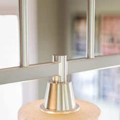 Oron 3-Light Brushed Steel Island Light with White Glass Shades by Hampton Bay -Hampton Bay Sales brushed steel hampton bay chandeliers hdp12070 1f 1000