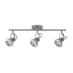 Theodore Collection LED 3-Light Brushed Steel Track with Chrome Accents by Hampton Bay