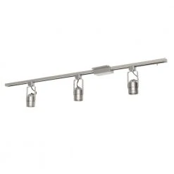 3-Light Brushed Steel Pinhole Cylinder Linear Track Lighting Kit by Hampton Bay -Hampton Bay Sales brushed steel hampton bay track lighting kits ec3470ba 40 1000
