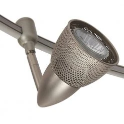 10 ft. 5-Light Brushed Steel Line-Voltage Flexible Track Light Kit with Mesh Shades by Hampton Bay 8 10 ft. 5-Light Brushed Steel Line-Voltage Flexible Track Light Kit with Mesh Shades by Hampton Bay -Hampton Bay Sales brushed steel hampton bay track lighting kits ec9580ba a0 1000