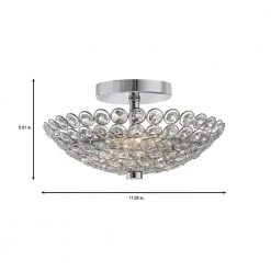 Barclay 11 in. 2-Light Chrome and Crystal Semi-Flush Mount by Hampton Bay 12 Barclay 11 in. 2-Light Chrome and Crystal Semi-Flush Mount by Hampton Bay -Hampton Bay Sales chrome hampton bay flush mount lights fm49290 chr 1f 1000