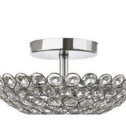Barclay 11 in. 2-Light Chrome and Crystal Semi-Flush Mount by Hampton Bay 13 Barclay 11 in. 2-Light Chrome and Crystal Semi-Flush Mount by Hampton Bay -Hampton Bay Sales chrome hampton bay flush mount lights fm49290 chr 44 1000