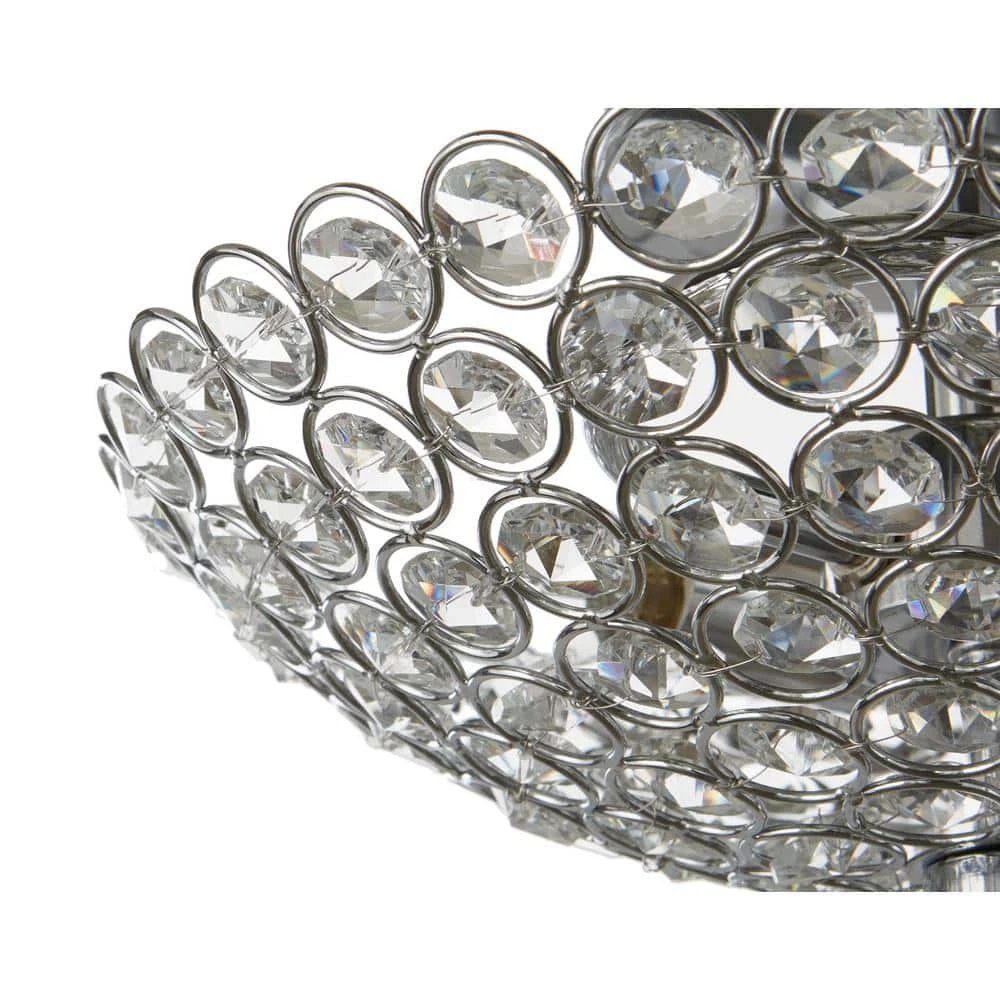 Barclay 11 in. 2-Light Chrome and Crystal Semi-Flush Mount by Hampton Bay 8 Barclay 11 in. 2-Light Chrome and Crystal Semi-Flush Mount by Hampton Bay - Image 8