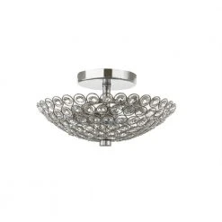 Barclay 11 in. 2-Light Chrome and Crystal Semi-Flush Mount by Hampton Bay 10 Barclay 11 in. 2-Light Chrome and Crystal Semi-Flush Mount by Hampton Bay -Hampton Bay Sales chrome hampton bay flush mount lights fm49290 chr c3 1000