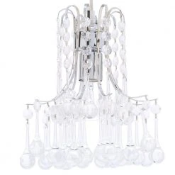 Inverleigh 1-Light Chrome Mini Pendant with Clear Acrylic Accents by Hampton Bay -Hampton Bay Sales chrome hampton bay pendant lights sbl 004263 66 1000