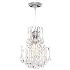 Inverleigh 1-Light Chrome Mini Pendant with Clear Acrylic Accents by Hampton Bay -Hampton Bay Sales chrome hampton bay pendant lights sbl 004263 a0 1000