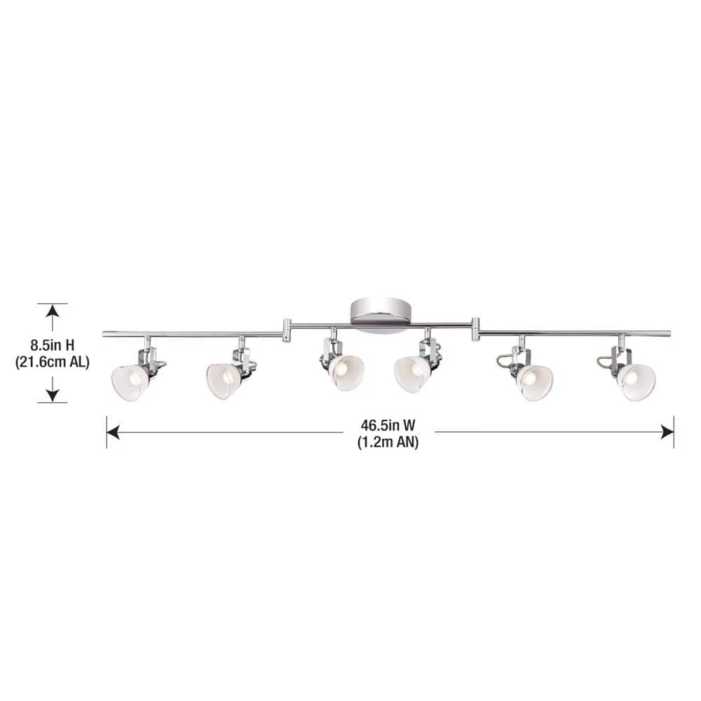 6-Light 4 ft. Chrome Integrated LED Track Lighting Kit by Hampton Bay 5 6-Light 4 ft. Chrome Integrated LED Track Lighting Kit by Hampton Bay - Image 5