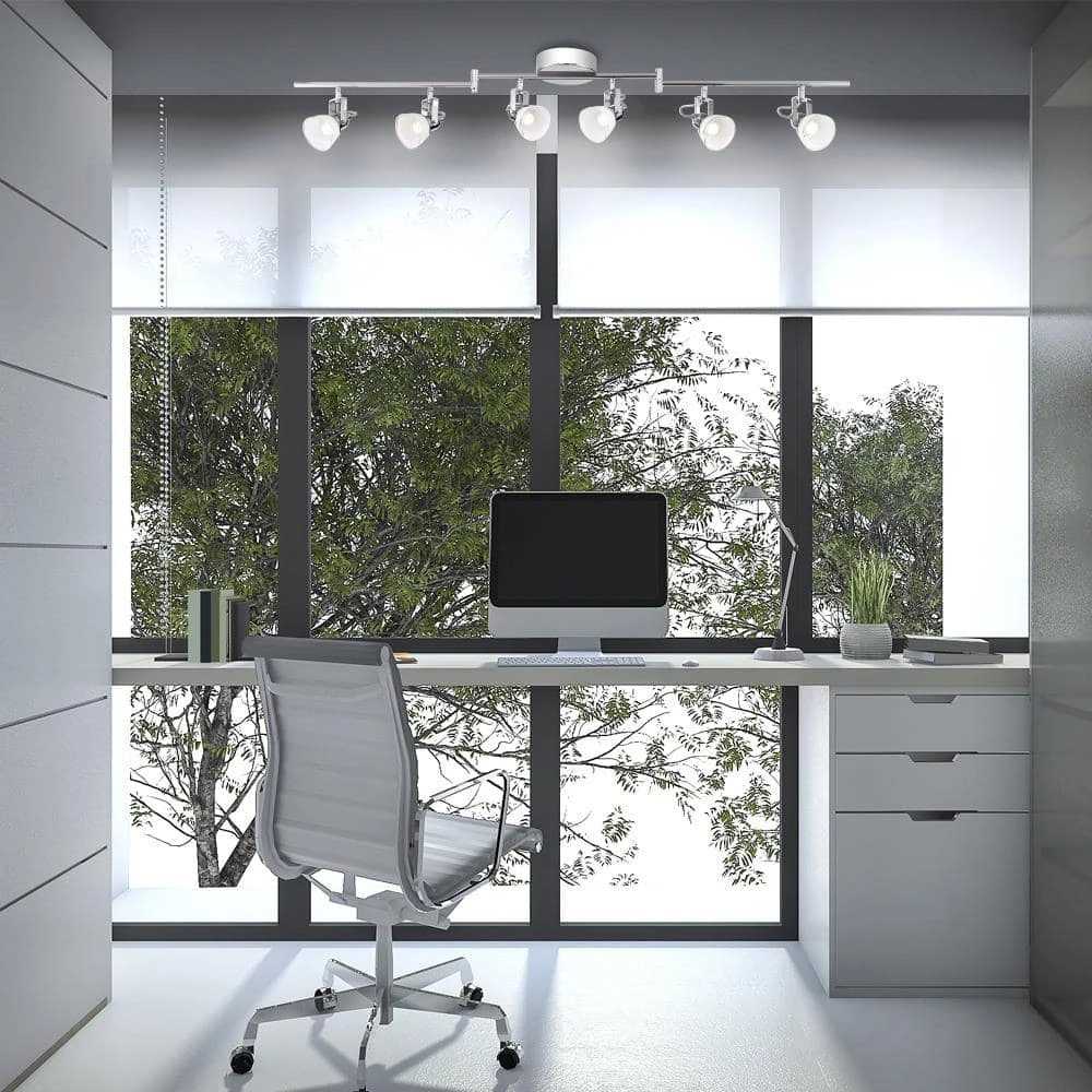 6-Light 4 ft. Chrome Integrated LED Track Lighting Kit by Hampton Bay 2 6-Light 4 ft. Chrome Integrated LED Track Lighting Kit by Hampton Bay - Image 2