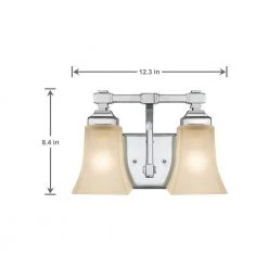 2-Light Chrome Bath Light by Hampton Bay 13 2-Light Chrome Bath Light by Hampton Bay -Hampton Bay Sales chrome hampton bay vanity lighting 25122 76 1000