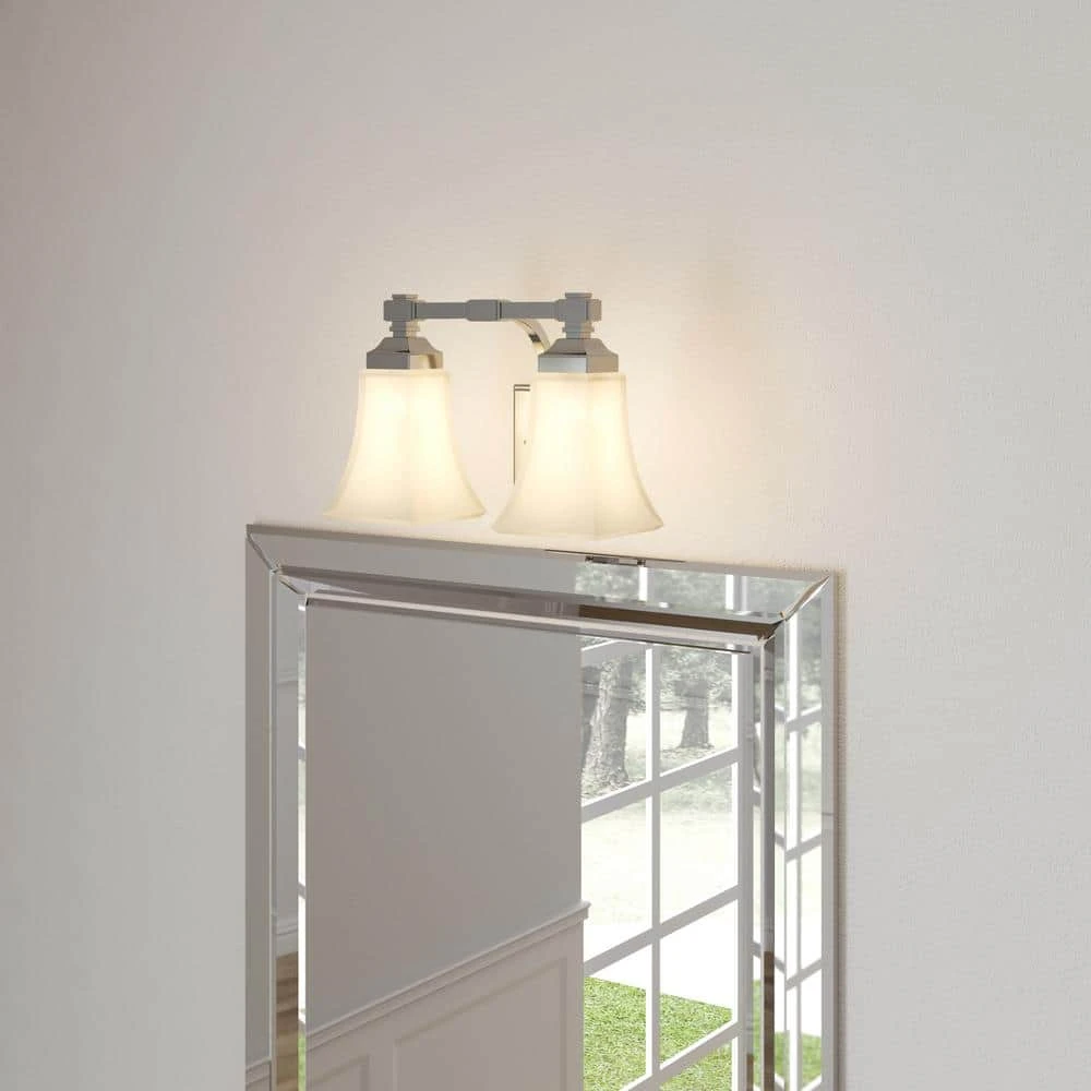2-Light Chrome Bath Light by Hampton Bay 2 2-Light Chrome Bath Light by Hampton Bay - Image 2