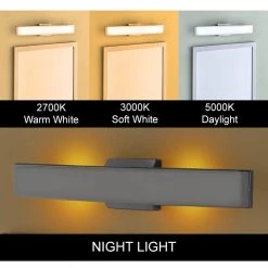 Collier Heights 24 in. Chrome Curved Selectable LED Bathroom Vanity Light Bar Flush Mount with Night Light Feature by Hampton Bay 13 Collier Heights 24 in. Chrome Curved Selectable LED Bathroom Vanity Light Bar Flush Mount with Night Light Feature by Hampton Bay -Hampton Bay Sales chrome hampton bay vanity lighting 537999010 40 1000