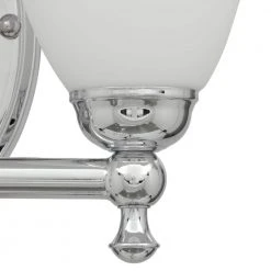 Solomone 13.4 in. 2-Light Polished Chrome Bathroom Vanity Light Fixture with Opal Glass Shades by Hampton Bay -Hampton Bay Sales chrome hampton bay vanity lighting cp2563 c3 1000