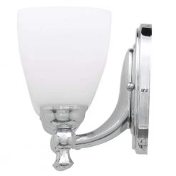 Solomone 22 in. 3-Light Traditional Polished Chrome Bathroom Vanity Light with Opal Glass Shades by Hampton Bay -Hampton Bay Sales chrome hampton bay vanity lighting cp3563 4f 1000
