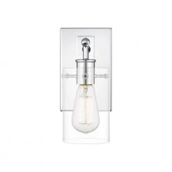 Regan 4.5 in. 1-Light Chrome Bathroom Vanity Light with Clear Glass Shades by Hampton Bay -Hampton Bay Sales chrome hampton bay vanity lighting dshd19574v4 77 1000