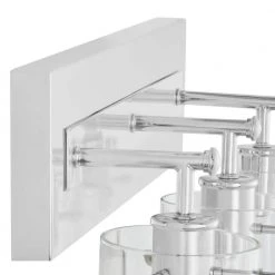 Regan 21 in. 3-Light Chrome Bathroom Vanity Light with Clear Glass Shades by Hampton Bay -Hampton Bay Sales chrome hampton bay vanity lighting dshd19574v6 1d 1000