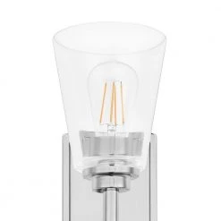 Wakefield 5.25 in. 1-Light Chrome Modern Wall Mount Sconce Light with Clear Glass Shade by Hampton Bay 14 Wakefield 5.25 in. 1-Light Chrome Modern Wall Mount Sconce Light with Clear Glass Shade by Hampton Bay -Hampton Bay Sales chrome hampton bay vanity lighting hb3679 07 66 1000