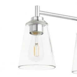 Wakefield 31 in. 4-Light Chrome Modern Wall Mount Sconce Light with Clear Glass Shades by Hampton Bay 15 Wakefield 31 in. 4-Light Chrome Modern Wall Mount Sconce Light with Clear Glass Shades by Hampton Bay -Hampton Bay Sales chrome hampton bay vanity lighting hb3682 07 66 1000