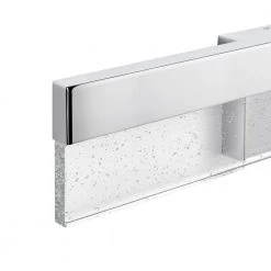 Havelock 22.7 in. 1-Light Chrome Integrated LED Bathroom Vanity Light Bar with Clear Seedy Glass by Hampton Bay 14 Havelock 22.7 in. 1-Light Chrome Integrated LED Bathroom Vanity Light Bar with Clear Seedy Glass by Hampton Bay -Hampton Bay Sales chrome hampton bay vanity lighting kgl1391l 2 cr 1d 1000