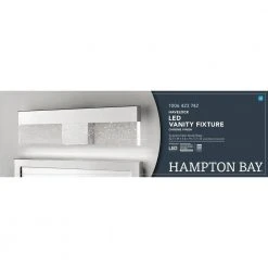 Havelock 22.7 in. 1-Light Chrome Integrated LED Bathroom Vanity Light Bar with Clear Seedy Glass by Hampton Bay 19 Havelock 22.7 in. 1-Light Chrome Integrated LED Bathroom Vanity Light Bar with Clear Seedy Glass by Hampton Bay -Hampton Bay Sales chrome hampton bay vanity lighting kgl1391l 2 cr 44 1000