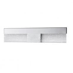Havelock 22.7 in. 1-Light Chrome Integrated LED Bathroom Vanity Light Bar with Clear Seedy Glass by Hampton Bay