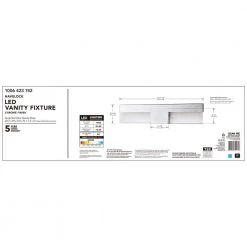 Havelock 22.7 in. 1-Light Chrome Integrated LED Bathroom Vanity Light Bar with Clear Seedy Glass by Hampton Bay 20 Havelock 22.7 in. 1-Light Chrome Integrated LED Bathroom Vanity Light Bar with Clear Seedy Glass by Hampton Bay -Hampton Bay Sales chrome hampton bay vanity lighting kgl1391l 2 cr fa 1000