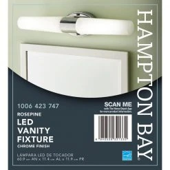 Rosepine 24 in. 1-Light Chrome Integrated LED Modern Bathroom Vanity Light Bar by Hampton Bay 17 Rosepine 24 in. 1-Light Chrome Integrated LED Modern Bathroom Vanity Light Bar by Hampton Bay -Hampton Bay Sales chrome hampton bay vanity lighting knw1302l 44 1000