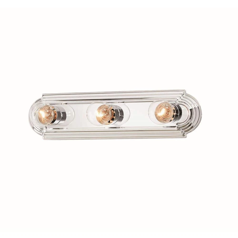 18 in. 3-Light Chrome Finish Vanity Light by Hampton Bay 1 18 in. 3-Light Chrome Finish Vanity Light by Hampton Bay