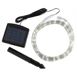 Solar 30 Lumens 16 ft. Clear Outdoor Integrated LED 5000K Daylight Landscape Rope Light with Remote Panel by Hampton Bay -Hampton Bay Sales clear and black hampton bay rope lights 84130 44 1000