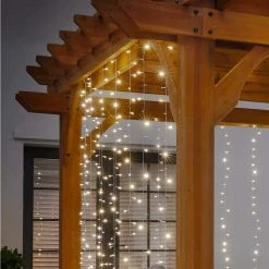 Outdoor/Indoor 10 ft. Plug-In Warm White Mini Bulb Integrated LED 10 Strand Willow Curtain String Light by Hampton Bay 13 Outdoor/Indoor 10 ft. Plug-In Warm White Mini Bulb Integrated LED 10 Strand Willow Curtain String Light by Hampton Bay -Hampton Bay Sales clear hampton bay string lights fy10120willowhd 1d 1000