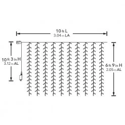Outdoor/Indoor 10 ft. Plug-In Warm White Mini Bulb Integrated LED 10 Strand Willow Curtain String Light by Hampton Bay 16 Outdoor/Indoor 10 ft. Plug-In Warm White Mini Bulb Integrated LED 10 Strand Willow Curtain String Light by Hampton Bay -Hampton Bay Sales clear hampton bay string lights fy10120willowhd 44 1000