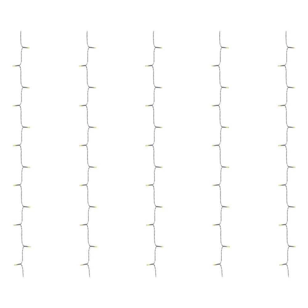 Outdoor/Indoor 10 ft. Plug-In Warm White Mini Bulb Integrated LED 10 Strand Willow Curtain String Light by Hampton Bay 1 Outdoor/Indoor 10 ft. Plug-In Warm White Mini Bulb Integrated LED 10 Strand Willow Curtain String Light by Hampton Bay