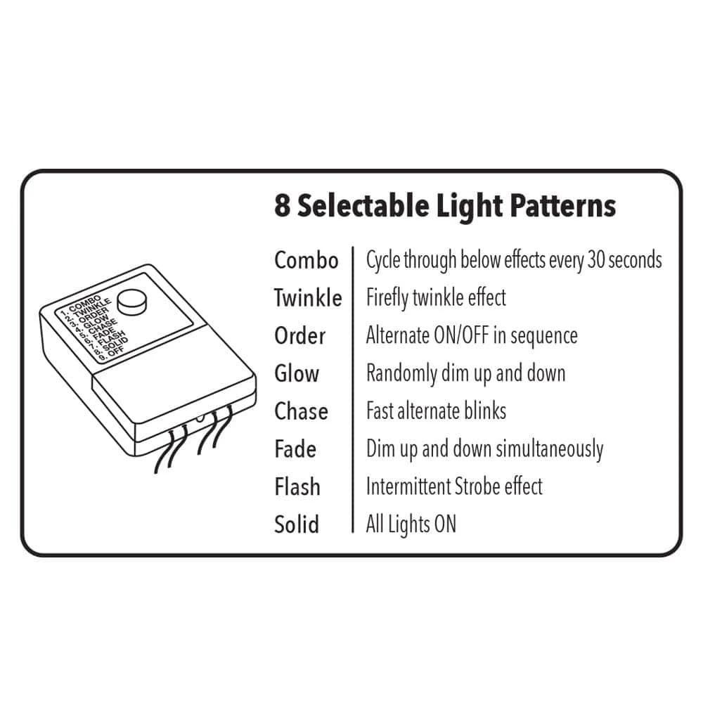 Outdoor/Indoor 10 ft. Plug-In Warm White Mini Bulb Integrated LED 10 Strand Willow Curtain String Light by Hampton Bay 9 Outdoor/Indoor 10 ft. Plug-In Warm White Mini Bulb Integrated LED 10 Strand Willow Curtain String Light by Hampton Bay - Image 9