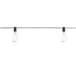 Outdoor/Indoor 10 ft. Light Line Voltage ST40 Vintage Bulb Incandescent String Light (10-Heads) by Hampton Bay