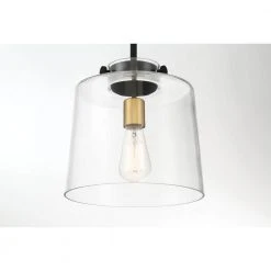 Mullins 10 in. 1-Light Coal and Honey Gold Pendant Hanging Light, Modern Industrial Kitchen Pendant Lighting by Hampton Bay 17 Mullins 10 in. 1-Light Coal and Honey Gold Pendant Hanging Light, Modern Industrial Kitchen Pendant Lighting by Hampton Bay -Hampton Bay Sales coal and honey gold hampton bay chandeliers 25324 1f 1000