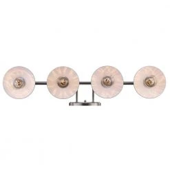 Glenhurst 4-Light Cobalt and Brushed Nickel Industrial Farmhouse Bathroom Vanity Light Fixture by Hampton Bay -Hampton Bay Sales cobalt and brushed nickel hampton bay vanity lighting 20514 cb bn 1f 1000