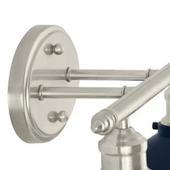 Glenhurst 2-Light Cobalt and Brushed Nickel Industrial Farmhouse Bathroom Vanity Light Fixture with Metal Shades by Hampton Bay -Hampton Bay Sales cobalt and brushed nickel hampton bay vanity lighting hd 8002 cb bn 66 1000