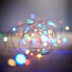 Outdoor/Indoor 33 ft. 3 AA Battery Operated Copper Wire LED Fairy String Light, Color Changing by Hampton Bay -Hampton Bay Sales copper hampton bay string lights ey01 c100 a1 a0 1000