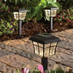 Grant Solar 10 Lumens Dark Bronze Outdoor Integrated LED 3000K Warm White Landscape Path Light (6-Pack) by Hampton Bay -Hampton Bay Sales dark bronze hampton bay path lights 84101 44 1000