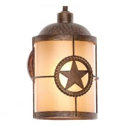 Lone Star 1-Light Desert Sands Outdoor Wall Lantern Sconce by Hampton Bay
