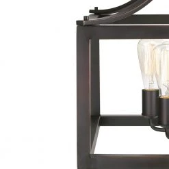 Boswell Quarter 20 in. 5-Light Distressed Black Farmhouse Pendant for Kitchen or Entryway by Hampton Bay -Hampton Bay Sales distressed black hampton bay chandeliers 7949hbdbdi 66 1000
